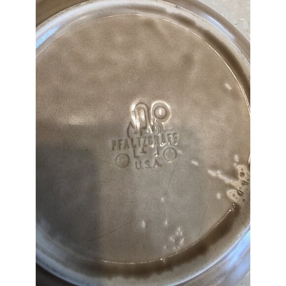 Pfaltzgraff Folk Art Stoneware 4 Salad/Dessert/Bread Plates 7” Tan Blue Vintage - Picture 6 of 8